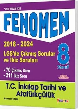 Fenomen Okul Yayınları 8. Sınıf LGS T.C. İnkılap Tarihi ve Atatürkçülük Çıkmış Sorular ve İkiz Sorular