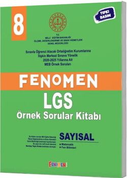 Fenomen Okul Yayınları 8. Sınıf MEB Sayısal Fenomen Örnek Sorular