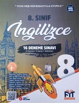 Fit Yayınları 8. Sınıf İngilizce 16 Deneme Sınavı