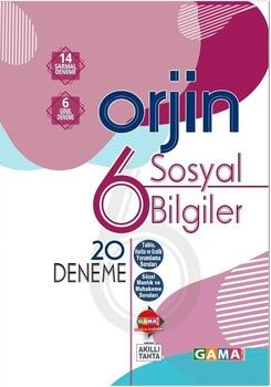 Gama Okul Yayınları 6. Sınıf Sosyal Bilgiler Orjin 20 Deneme