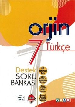 Gama Okul Yayınları 7. Sınıf Türkçe Orjin Destek Soru Bankası