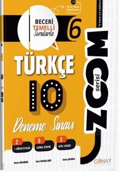 Günay Yayınları 6. Sınıf Türkçe Zoom 10 lu Branş Denemeler