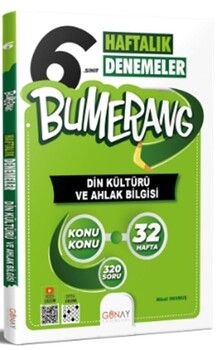 Günay Yayınları 6. Sınıf Din Kültürü ve Ahlak Bilgisi Bumerang Konu Konu Haftalık Denemeler