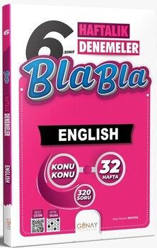 Günay Yayınları 6. Sınıf İngilizce Bla Bla Haftalık Denemeler