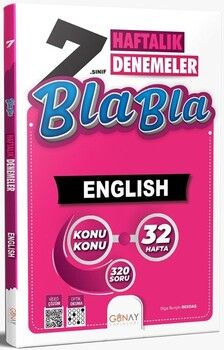 Günay Yayınları 7. Sınıf İngilizce Bla Bla Haftalık Denemeler