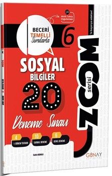 Günay Yayınları 6. Sınıf Sosyal Bilgiler Zoom 20 Deneme