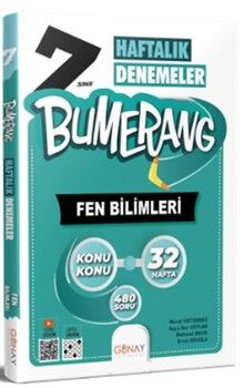 Günay Yayınları 7. Sınıf Bumerang Haftalık Fen Bilimleri Denemeleri