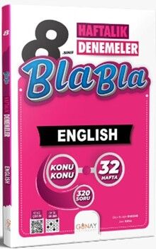Günay Yayınları 8. Sınıf İngilizce Bla Bla Haftalık Denemeler