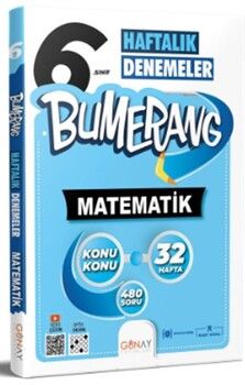 Günay Yayınları 6. Sınıf Matematik Bumerang Konu Konu Haftalık Denemeler