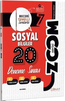 Günay Yayınları 7. Sınıf Sosyal Bilgiler Zoom 20 Deneme