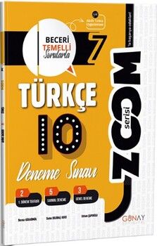 Günay Yayınları 7. Sınıf Türkçe Zoom 10 Deneme
