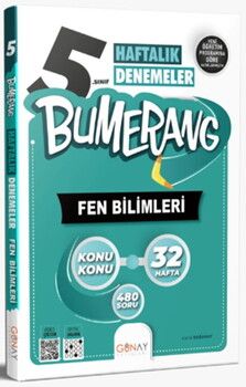 Günay Yayınları 5. Sınıf Fen Bilimleri Bumerang 32 Haftalık Denemeleri