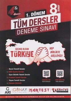 Günay Yayınları 8. Sınıf LGS Tüm Dersler Deneme Sınavı