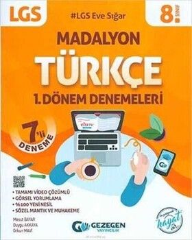 Gezegen Yayıncılık 8. Sınıf LGS 1. Dönem Türkçe Denemeleri