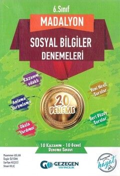 Gezegen Yayınları 6. Sınıf Madalyon 20li Sosyal Bilgiler Denemeleri