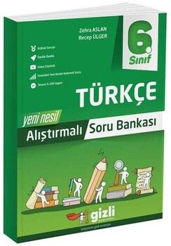 Gizli Yayınları 6. Sınıf Türkçe Yeni Nesil Alıştırmalı Soru Bankası