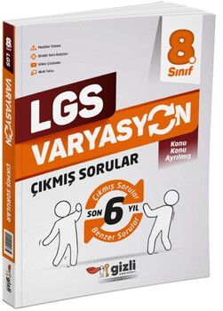 Gizli Yayınları 8. Sınıf LGS VARYASYON Son 6 Yıl Konu Konu Çıkmış Sorular