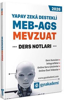 GYSAkademi Yayınları MEB AGS Yapay Zeka Destekli Mevzuat Ders Notları