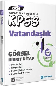 GYSAkademi Yayınları 2026 KPSS Vatandaşlık Yapay Zeka Görsel Hibrit Kitap