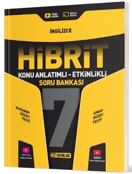 Hız Yayınları 7. Sınıf İngilizce HİBRİT Konu Anlatımlı Etkinlikli Soru Bankası