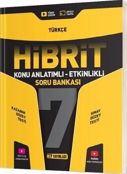 Hız Yayınları 7. Sınıf Türkçe HİBRİT Konu Anlatımlı Etkinlikli Soru Bankası