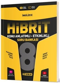 Hız Yayınları 8. Sınıf İngilizce HİBRİT Konu Anlatımlı Etkinlikli Soru Bankası
