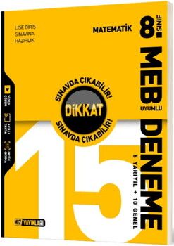 Hız Yayınları 8. Sınıf Matematik 15 Deneme