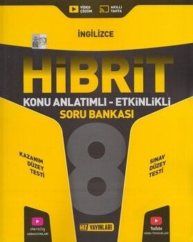 Hız Yayınları 8. Sınıf İngilizce HİBRİT Konu Anlatımlı Etkinlikli Soru Bankası