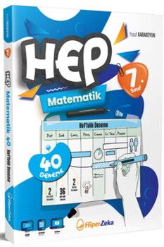 Hiper Zeka Yayınları 7. Sınıf Hep Matematik 40 Haftalık Deneme