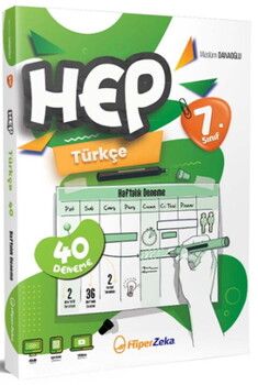 Hiper Zeka Yayınları 7. Sınıf Hep Türkçe 40 Haftalık Deneme