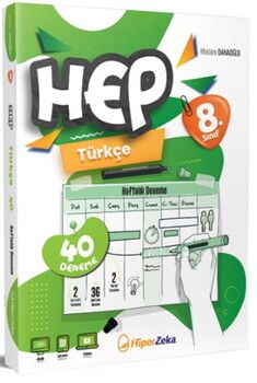 Hiper Zeka Yayınları 8. Sınıf Hep Türkçe 40 Haftalık Deneme
