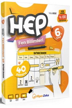 Hiper Zeka Yayınları 6. Sınıf Hep Fen Bilimleri 40 Haftalık Deneme