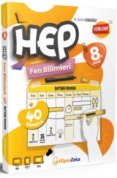 Hiper Zeka Yayınları 8. Sınıf Hep Fen Bilimleri 40 Haftalık Deneme