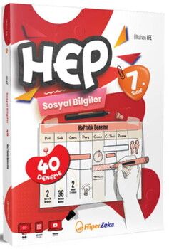Hiper Zeka Yayınları 7. Sınıf Hep Sosyal Bilgiler 40 Haftalık Deneme