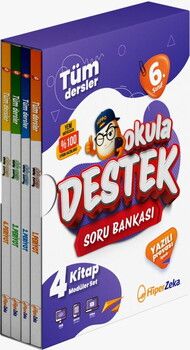 Hiper Zeka Yayınları 6. Sınıf Okula Destek Soru Bankası 4 Kitap