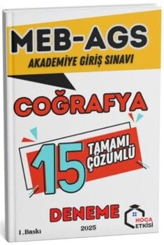 Hoca Etkisi 2025 MEB AGS Coğrafya 15 Deneme