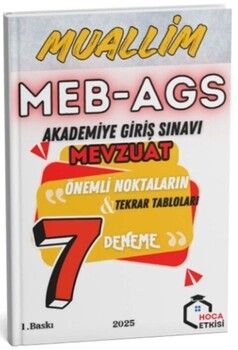 Hoca Etkisi 2025 MEB AGS Mevzuat MUALLİM 7 Deneme