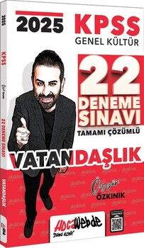 HocaWebde Yayınları 2025 KPSS Genel Kültür Vatandaşlık Tamamı Çözümlü 22 Deneme Sınavı