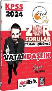 HocaWebde Yayınları 2024 KPSS Vatandaşlık Zor Sorular Soru Bankası Çözümlü
