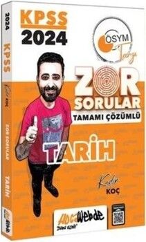Hocawebde Yayınları 2024 KPSS Tarih Zor Sorular Tamamı Çözümlü Soru Bankası 