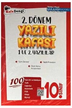 Kafa Dengi Yayınları 10. Sınıf 2. Dönem Yazılı Kafası
