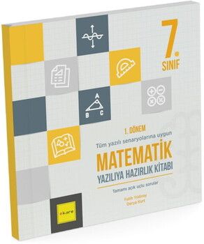 Kare Yayınları 7. Sınıf 1. Dönem Matematik Yazılıya Hazırlık Kitabı