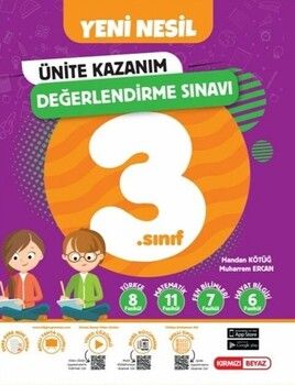 Kırmızı Beyaz 3. Sınıf Tüm Dersler Ünite Kazanım Değerlendirme Sınavı