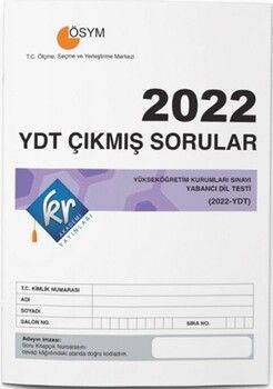 KR Akademi 2022 YDT Tıpkı Basım Çıkmış Sorular