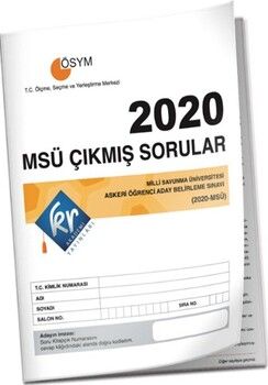 KR Akademi Yayınları 2020 MSÜ Tıpkı Basım Çıkmış Sorular