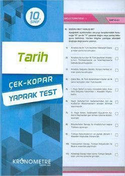 Kronometre Yayınları 10. Sınıf Tarih Yaprak Test