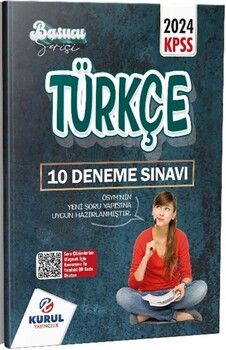Kurul Yayıncılık 2024 KPSS Başucu Serisi Türkçe Çözümlü 10 Deneme Sınavı