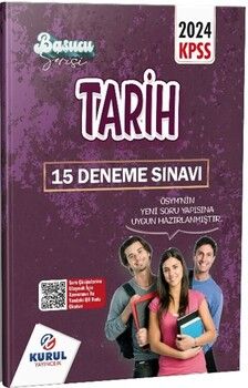  Kurul Yayıncılık 2024 KPSS Başucu Serisi Tarih Çözümlü 15 Deneme Sınavı
