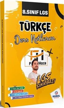 Kurul Yayıncılık 8. Sınıf LGS Sihirbazı Türkçe Ders Notlarım