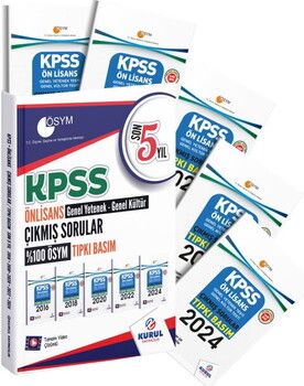 Kurul Yayıncılık KPSS Önlisans Genel Yetenek Genel Kültür Son 5 Yıl Tıpkı Basım Çıkmış Sorular